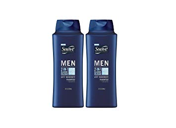 Suave Professionals for Men Anti Dandruff Shampoo 28 Fl. Oz. 2 Pack (Classic Clean 2 in 1)