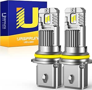 Ursprung Fahren 2024 Newest 9004/HB1 Bulb, 24000LM 600% Super Bright 9004 Bulb, Plug-N-Play 1:1 Size Halogen Replacement, All in One design Dual Beam, 99% Canbus Ready, 6500K Cool White, Pack of 2