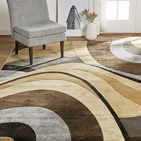 Home Dynamix Tribeca Slade Modern Area Rug ,Abstract Brown/Gray 7'10"x10'6"