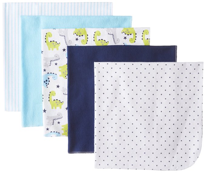 Rene Rofe Baby Baby-Boys Newborn Dinosaur 5 Pack Receiving Blanket Set