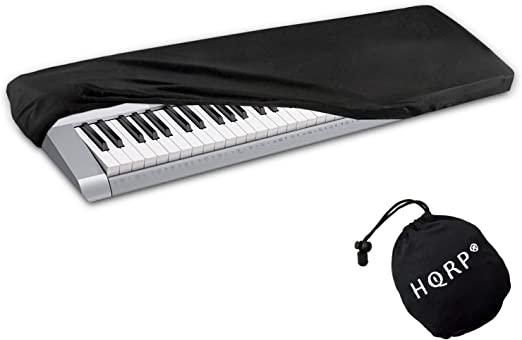 HQRP Elastic Dust Cover compatible with Casio LK-265 LK265 LK-280 LK280 WK-6600 WK6600 WK-7600 WK7600 WK-245 WK245 Electronic Keyboards Digital Pianos