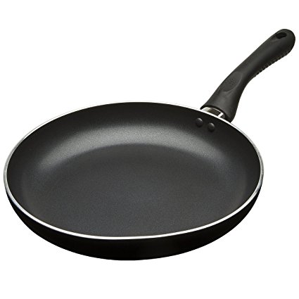 Ecolution Artistry Non-Stick Fry Pan – Eco-Friendly PFOA Free Hydrolon Non-Stick – Pure Heavy-Gauge Aluminum with a Soft Silicone Handle – Dishwasher Safe – Black – 11” Diameter