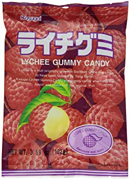 Kasugai Lychee Gummy Candy, 3.59-Ounce Bags (Pack of 12)