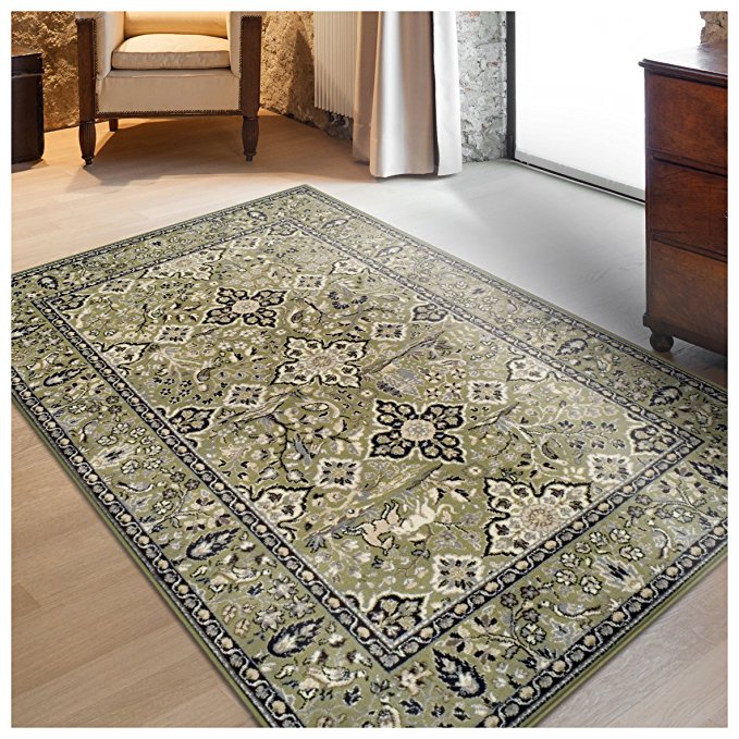 Superior Radcliffe Collection Area Rug, 8mm Pile Height with Jute Backing, Traditional European Tapestry Design, Fashionable and Affordable Woven Rugs - 8' x 10' Rug