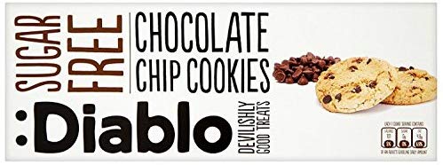 Diablo Sugar Free Chocolate Chip Cookies 130 g (Pack of 4)