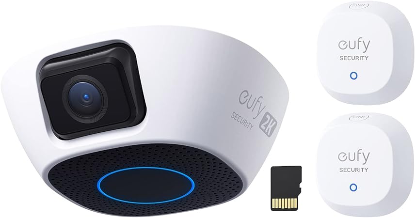 eufy Security Garage-Control Cam E120 with 2 Sensors, Garage Door Opener, 2-Door Control, Detects Open/Close Status, 2K HD, No Monthly Fee, AI Human Detection, 2.4GHz Wi-Fi Only