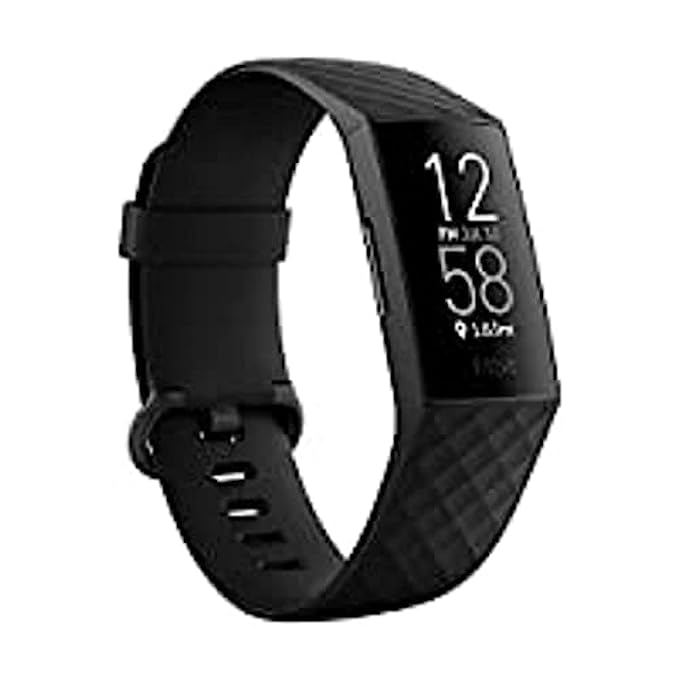 Fitbit Charge 4 Fitness and Activity Tracker with Built-in GPS, Heart Rate, Sleep & Swim Tracking, One Size (S & L Bands Included, Black)