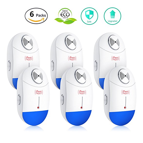 [2018 UPGRADED]Ultrasonic Pest Repeller - Electronic Mouse Repellent Plug in Pest Control - Pest Repellent for Mice,Rat,Bug,Spider,Roach,Ant,Mosquito,Fly - No More Mouse Traps,Insect Spray & Baits