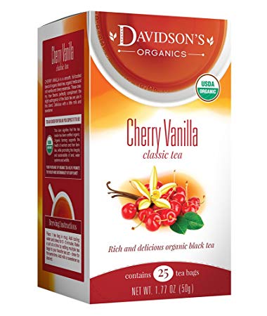 Davidson's Tea Cherry Vanilla, 25 Count Tea Bag