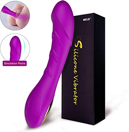 G Spot Dildo Vibrator for Female Vagina Clitoris Stimulator, Waterproof Rechargeable Quiet Vibrating Powerful Vibrators Adult Sex Toy Gift for Women Couples with 12 Vibration Modes – MELO (Purple)