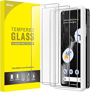 JETech Protection d'Écran pour Google Pixel 7, Verre Trempé avec Outil d'Installation Facile, Compatible ID d'Empreinte Digitale, HD Transparent, 3 Pièces