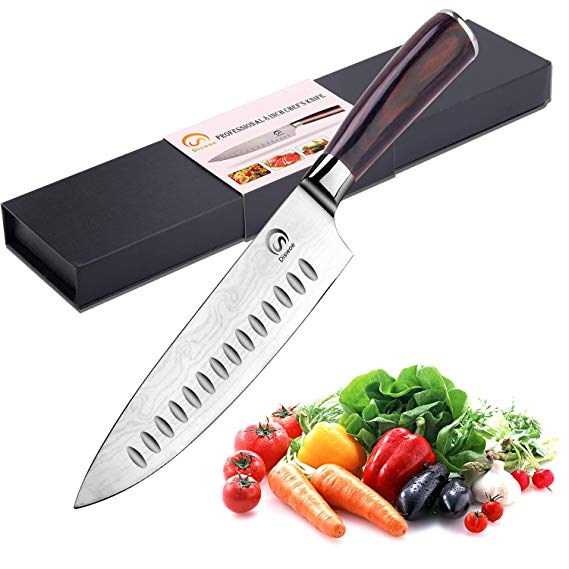 8 inch Chef Knife,JIULONG Kitchen Knife Chef's Knife German High Carbon Stainless Steel Knife with Ergonomic Handle, Ultra Sharp (8 inch)