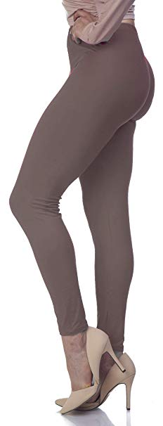 LMB Women’s Soft Classic Leggings Stretch Fit Sexy Contour 40  Colors One Size