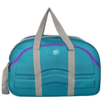 Traveler Fast Nylon Duffel Bag with 2 Wheels (60 L, Blue)