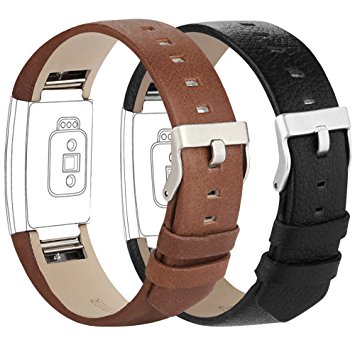 For Fitbit Charge 2 Bands, Genuine Leather Replacement Bands for Fitbit Charge 2