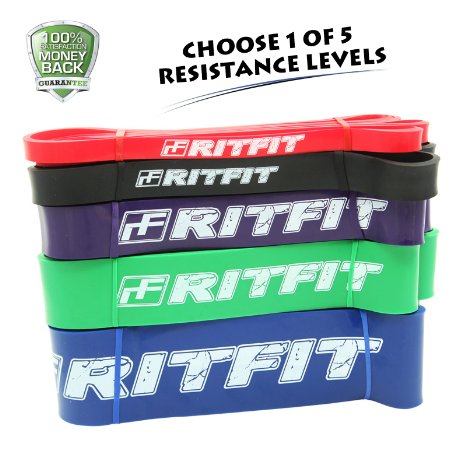 RitFit Pull Up Bands - Assisted Pull-up Resistance Exercise Bands