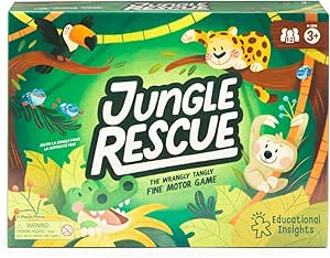 Educational Insights Jungle Rescue Toddler Board Game - Games for Kids Ages 3 , Animal Preschool Games, Board Games for Kids