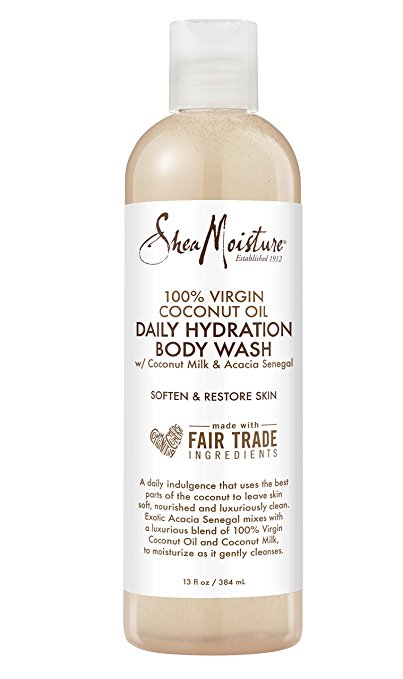 Shea Moisture 100% Virgin Coconut Oil Daily Hydration Body Wash for Unisex, 13 Ounce