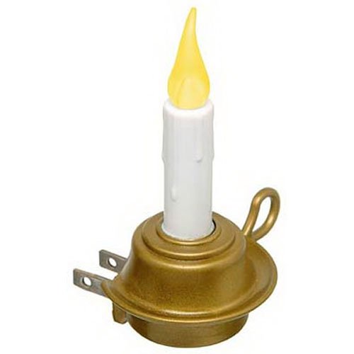 Xodus Innovations FPC1255 Rotating LED Flameless Candle Night Light Antique Brass