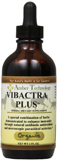 Amber Technology Vibactra Plus All-Natural Antibiotic and Anti-Parasitic for Pets Large