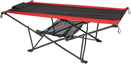 Mac Sports H900S-100 Topnotch Portable Folding Hammock, Red/Black