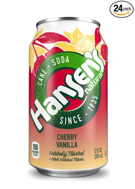 Hansen's Cane Soda, Cherry Vanilla Crème, 12 Ounce (Pack of 24)