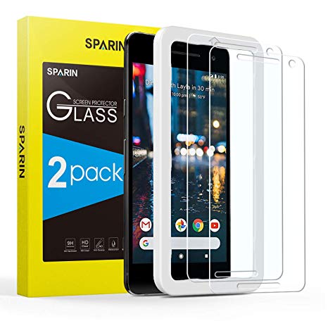 SPARIN Screen Protector for Google Pixel 2, [2 Pack] Tempered Glass Screen Protector for Google Pixel 2 [Anti Scratch] [Bubble Free] [High Responsive]