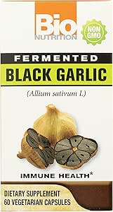 Bio Nutrition Fermented Black Garlic - 60 Vegetarian Capsules Pack of 1