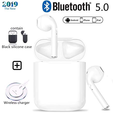 Wireless Earbuds Bluetooth 5.0 3D Stereo Noise Reduction IPX5 Waterproof Pop-up Window Auto Paired Built-in Charging Box Fast Charging for Apple Airpods 2/of Airpod Sports Earphones