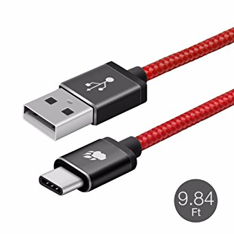 BlitzWolf 9.84ft (3M) Reversible USB 2.0 to USB-C Data and Charger Cord for Nexus 5X 6P, OnePlus 2, Nokia N1, Xiaomi 4C, Zuk Z1, Apple Macbook