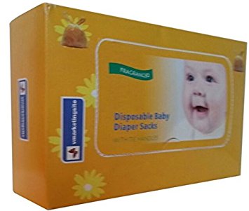 250-Count vmarketingsite Baby Disposable Diaper Sacks/Nappy Sacks. Scented Disposal Diaper Bags With Tie Handles. Convenient & Hygienic Way to Dispose of Soiled Diapers, Baby Wipes & Tissues.