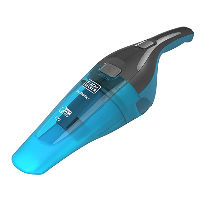 BLACK DECKER WDC215WA-QW 7.2 V10.8W Lithium-Ion Wet and Dry Cordless Dustbuster Handheld Vacuum Cleaner (Blue)-Charge Fully Before Using