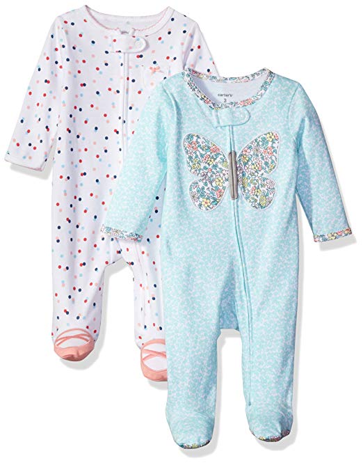 Carter's Girls' 2-Pack Cotton Sleep and Play