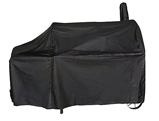 iCOVER 60 Inch Heavy-Duty Premium classic outdoor BBQ Barbecue Black Off-Set Smoker Cover G21608 for weber char-broil Brinkmann Nexgrill