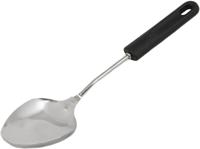 Chef Craft Basic Stainless Steel Basting Spoon, 11.75 inch, Black