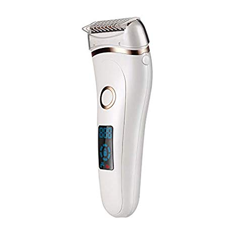 Electric Painless Razor for Women | Rechargeable Body Hair and Bikini Trimmer for Effective Hair Removal | Wet and Dry Personal Groomer for Underarms Bikini Area & Legs | Portable Ladies LCD Shaver