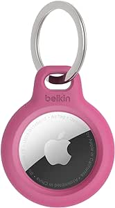 belkin Custodia per AirTag con anello portachiavi (Secure Holder, guscio protettivo antigraffio per Air Tag), Rosa