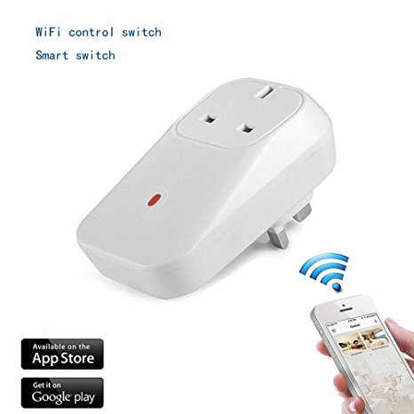 KLJ WiFi Smart Plug Timer socket Home Intelligent Outlet Switch Wireless Timer Power Socket Remote Control Programmable Electrical Switch with Timing Function for Apple iPhone and Android Devices