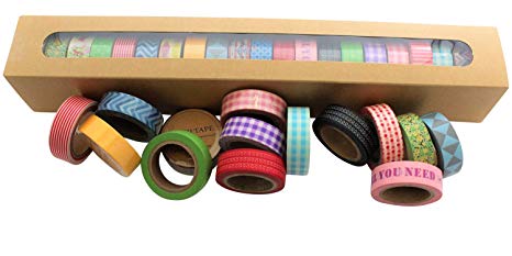 Decorative Washi Tape 20 Rolls Set Paper Masking Tape 10 Meter Long Adhesive Paper Craft Tape Craft Supply Scrapbooking DIY