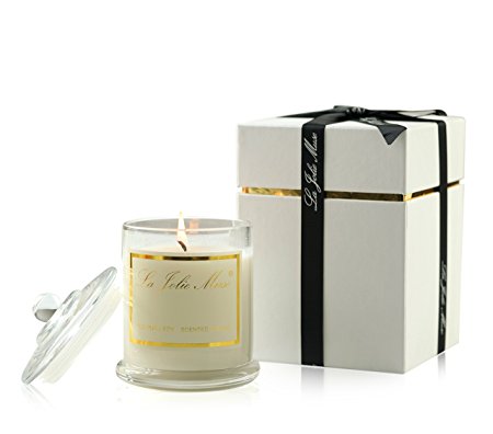 Jasmine Scented Candles Soy Wax Christmas Gift Candles, 280g Long Lasting Scent
