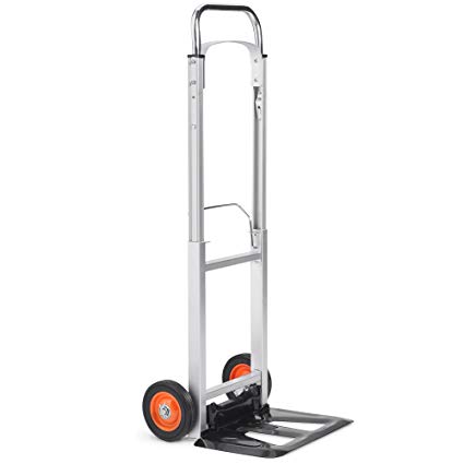 VonHaus Hand Truck/Sack Truck - Multi-Functional Folding Aluminium Alloy Sack Truck & Dolly For Convenient Lifting & Moving At Home, Office & Outdoors 90kg Capacity