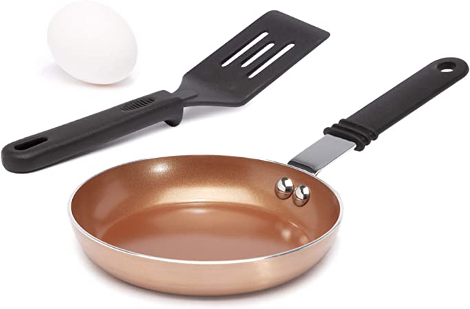 Ecolution Kitchen Extras Mini Fry Pan Set Copper Includes: 5.5in Mini Fry Pan w Spatula