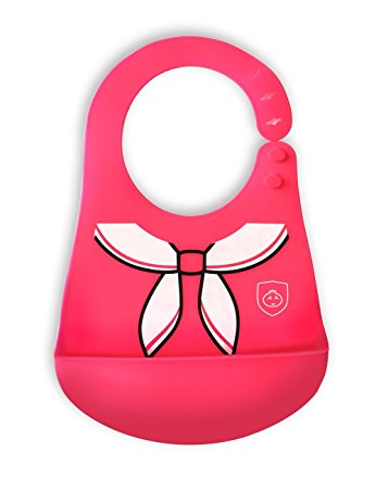 Little Dimsum Baby Waterproof Bibs Silicone Bib for Babies and Toddlers with Various Styles Elegant Scarf