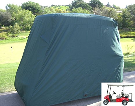 Deluxe 4 Passenger Golf Cart Cover roof 80"L (Grey, Taupe, Green, or Black), Fits E Z GO, Club Car and Yamaha G model - Fits GEM e2