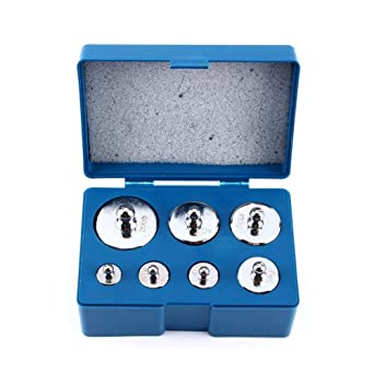 Calibration Weight Kit, 7Pcs/Set Stainless Steel Precision Calibration Jewelry Scale Weight Set Include 200g,100g, 50g, 20g,10g for Digital Jewellery Scale, General Laboratory and Educational use