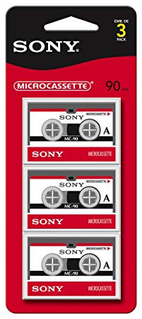 Sony MC90R/3 90 Minute Microcassette (3-Pack)