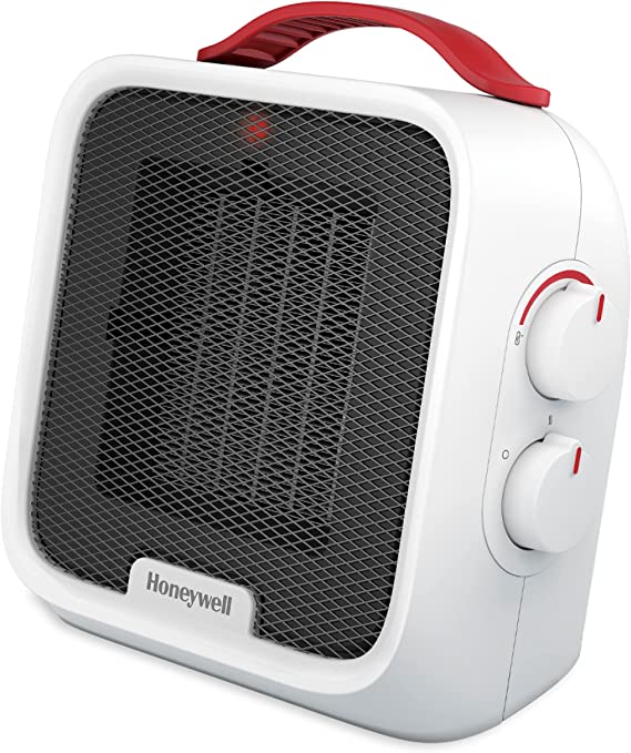 Honeywell UberHeat 5 Ceramic Space Heater for Small Rooms, White, HCE210W