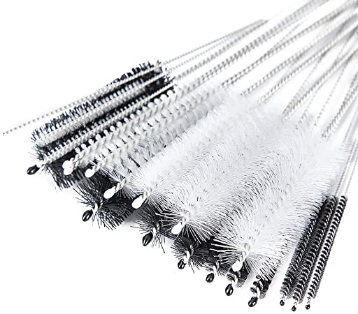 Bottle Cleaning Brushes 2 Sets of 10 Cleaning Brushes 8 Inch Nylon Tube Brushes Set