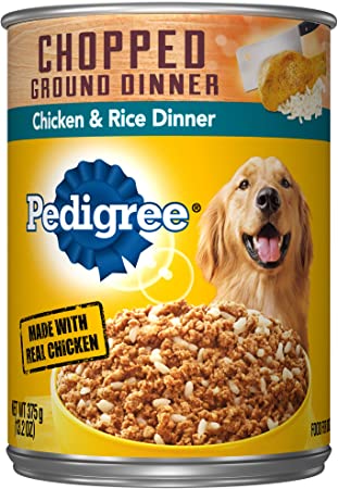 PEDIGREE Traditional Ground Dinner with Chicken and Rice Canned Dog Food 13.2 Ounces (Pack of 12)