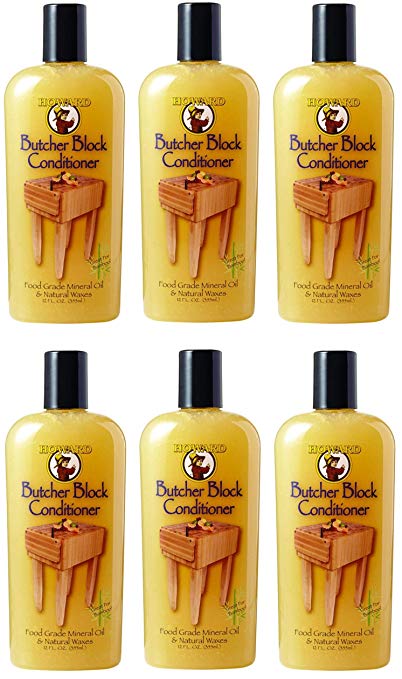 Howard BBC012 Butcher Block Conditioner, 12-Ounce (6-Pack)